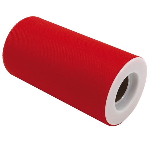 [D86270] Tulle in rotolo 12,5cmx25mt rosso Big Party