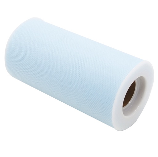 [D86271] Tulle in rotolo 12,5cmx25mt celeste Big Party