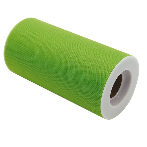 [D86273] Tulle in rotolo 12,5cmx25mt verde Big Party