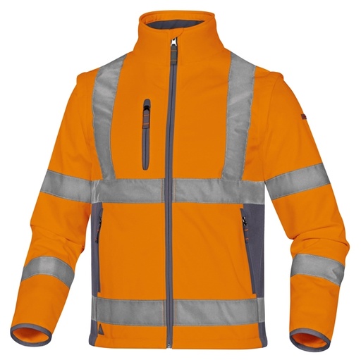 [D86494] Giacca Softshell Moonlight 2 alta visibilita' arancio fluo tg.M DeltaPlus