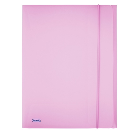 [D86563] Cartella 3L c/elastico PPL PSTEL lilla f.to utile 24x33cm Favorit
