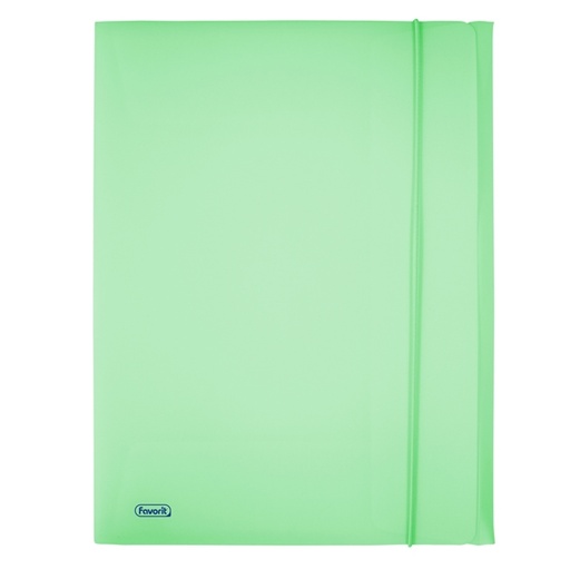 [D86565] Cartella 3L c/elastico PPL PSTEL verde f.to utile 24x33cm Favorit