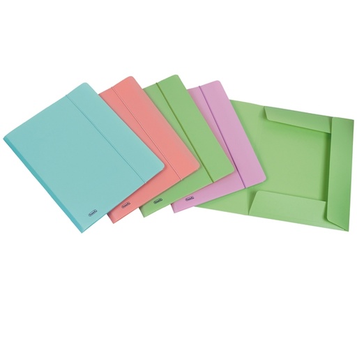 [D86566] Cartella 3L c/elastico PPL PSTEL colori ass. f.to utile 24x33cm Favorit