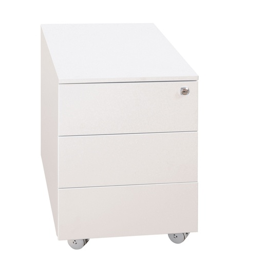 [D86657] Cassettiere in metallo 3CASS. 40x59x55cm Bianco Kub8