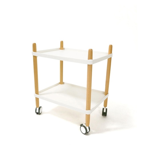 [D86706] Carrellino multiuso Bianco/Faggio Paperflow