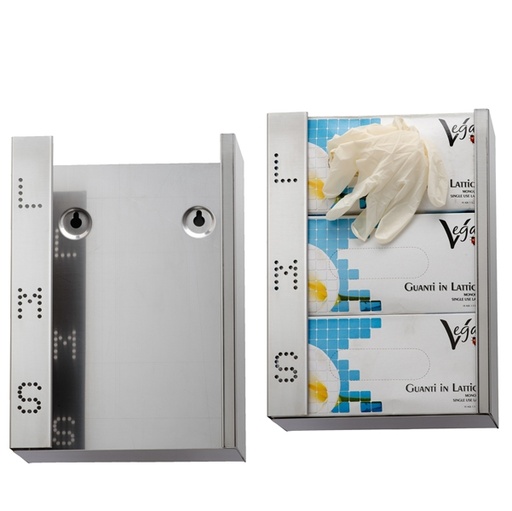 [D86711] Dispenser per guanti monouso in acciaio inox