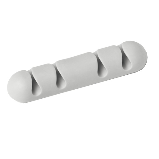 [D86713] 2 clip fermacavi adesiva per 4 cavi - grigio - Durable
