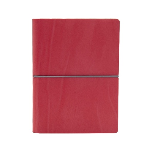 [D94579] Taccuino EVO CIAK f.to 9x13cm fogli bianchi copertina rosso corallo INTEMPO