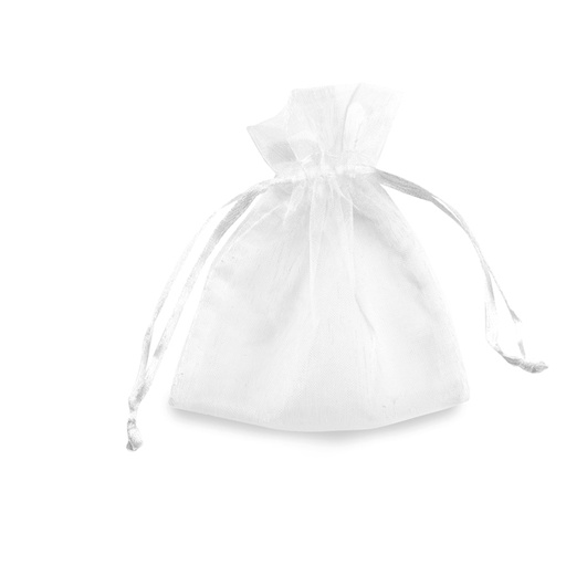 [D86795] 20 Sacchetti organza Milly 8,5x10cm bianco