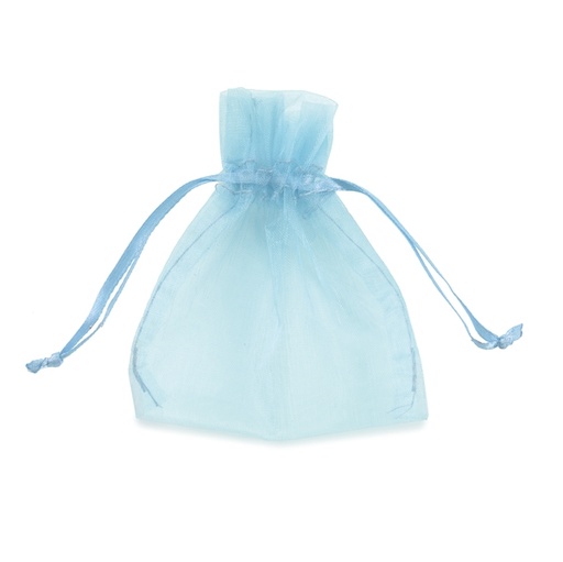 [D86796] 20 Sacchetti organza Milly 8,5x10cm celeste
