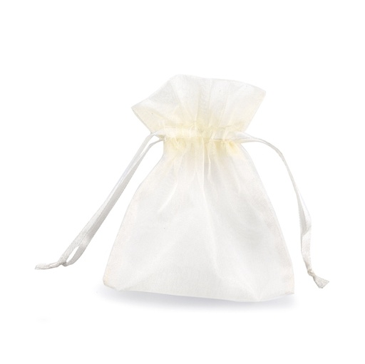 [D86799] 20 Sacchetti organza Milly 8,5x10cm avorio