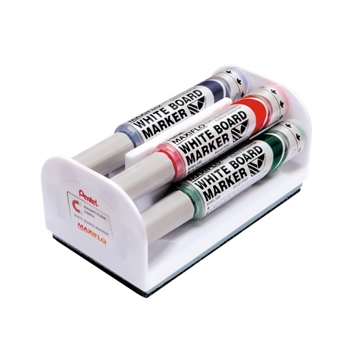 [D86850] Set 4 marcatori Maxiflo MWL5M 6mm assort. + cancellino Pentel