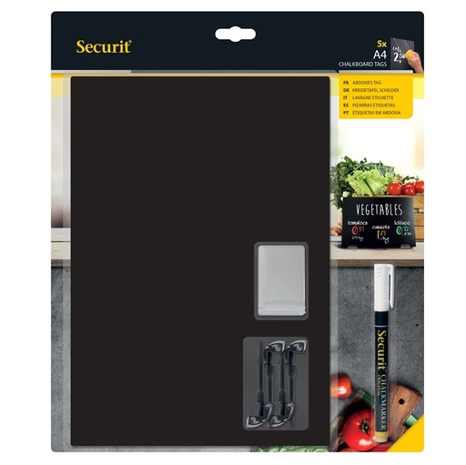 [D86920] Set 5 TAG nere 21x29,7cm (A4) Securit