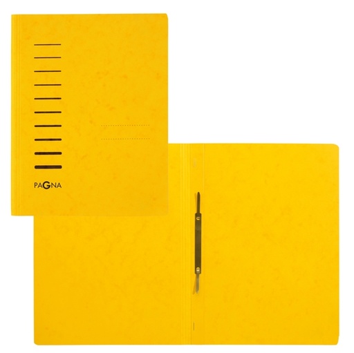 [D86943] Cartellina gialla in cartone con pressino fermafogli A4 PAGNA