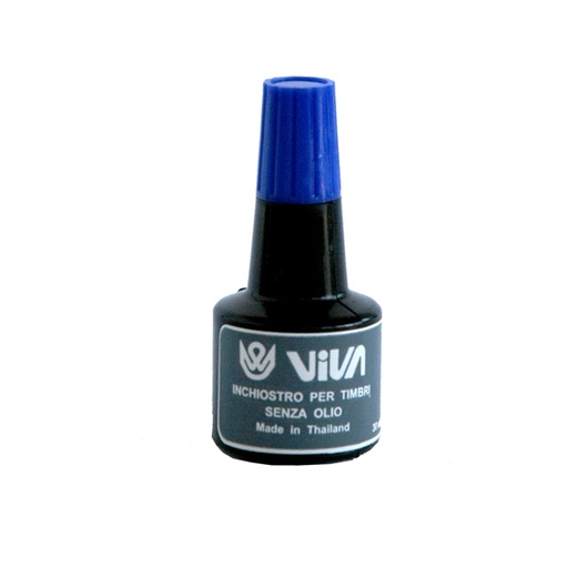 [D86989] Inchiostro per cuscinetti a base alcool 30gr blu Viva