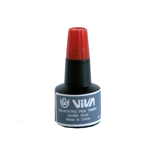 [D86990] Inchiostro per cuscinetti a base alcool 30gr rosso Viva