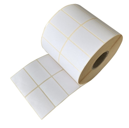 [D87077] 5.000 Etichette Trasf. Termico Diretto f.to 50x30mm - 2 piste - remov. Printex