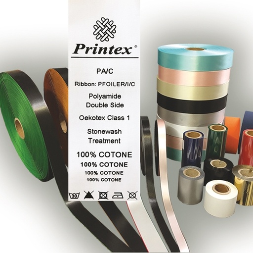 [D87084] Nastro in tessuto Trasf. Termico f.to H30mm x 50mt - Printex