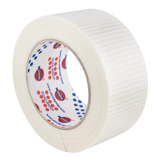 [D87161] Nastro adesivo rinforzato 50mm x 50m Trasparente FG-BD per Eurocel