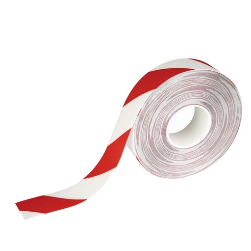 [D87166] Nastro adesivo da pavimento DURALINE STRONG 50/12 50mmx30m rosso/bianco Durable