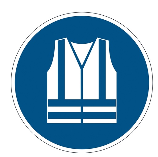 [D87169] Pittogramma adesivo da terra "DPI Gilet" diam. 43cm 1735 Durable