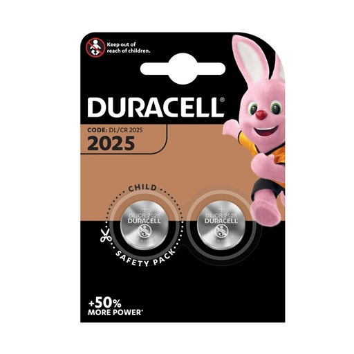 [D87226] BLISTER 2 PILE LITIO DURACELL 3V (CR2025)