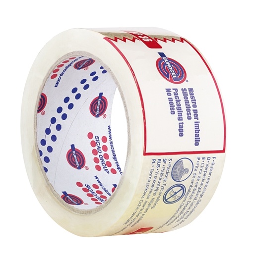 [D87950] Nastro adesivo 50mm x 66m Trasparente PP36NN termosingolo Eurocel