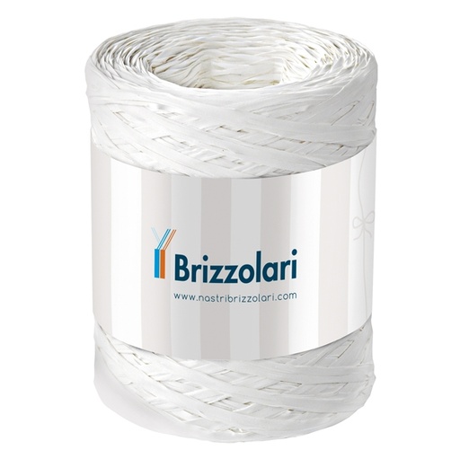 [D88162] Rafia sintetica 6802 5mmx200mt colore bianco 01 Brizzolari