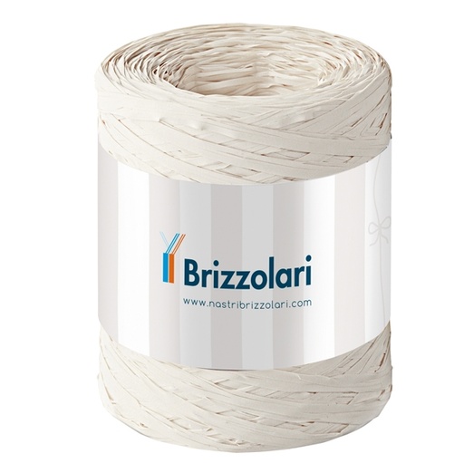 [D88164] Rafia sintetica 6802 5mmx200mt colore avorio 25 Brizzolari