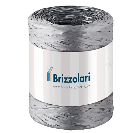 [D88175] Rafia sintetica 6802 5mmx200mt colore argento 44 Brizzolari