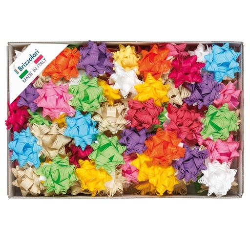 [D88178] 100 stelle rafia sintetica 6802 14mm assortimento primavera Brizzolari