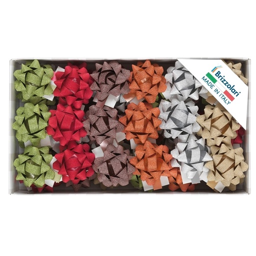 [D88239] 50 stelle Glitty 68245 10mmxdiam.5cm colori assortiti Brizzolari