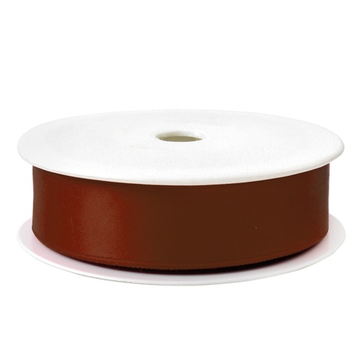 [D88250] Nastro doppio raso 25mmx25mt colore marrone 57 Brizzolari