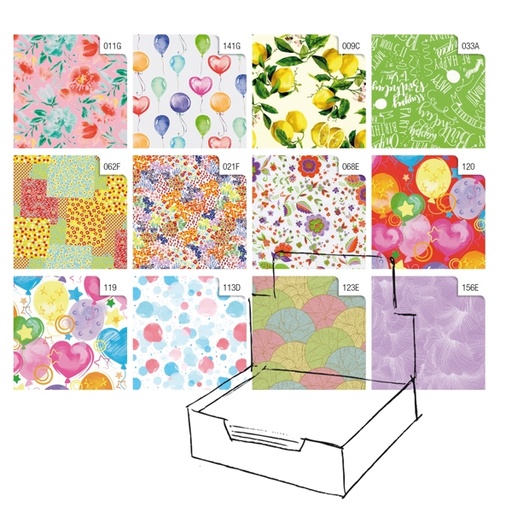 [D88308] Scatola 100fg carta regalo Raso Primavera 70X100cm Rex Sadoch