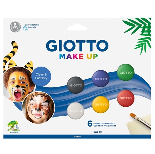 [D88325] Set 6 ombretti cosmetici Make Up colori classici 5ml Giotto