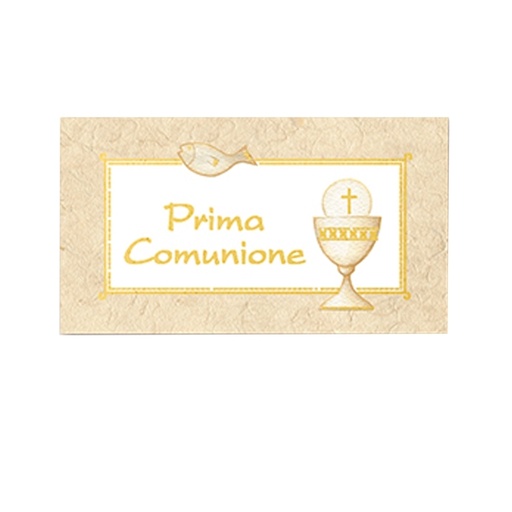 [D88431] Scatola 25 fg A4 da 20 bigl. bomboniere personalizzabile "Comunione" Rex Sadoch