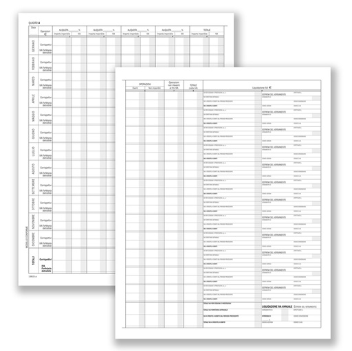 [D88607] Registro prospetto riepilogativo assoc.sportive 8pag. 31x24,5cm DU13852S000 DU