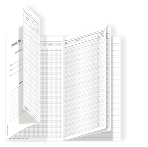 [D88683] Registro del Professore (3 classi) 31x17cm DU3425PS000 Data Ufficio