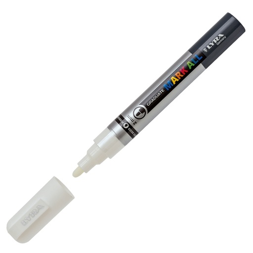 [D88921] Marcatore Graduate Mark All punta tonda bianco Lyra