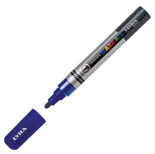 [D88926] Marcatore Graduate Mark All punta tonda blu Lyra