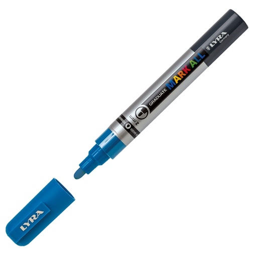 [D88927] Marcatore Graduate Mark All punta tonda azzurro Lyra