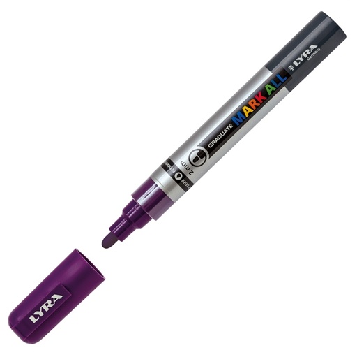 [D88928] Marcatore Graduate Mark All punta tonda viola Lyra