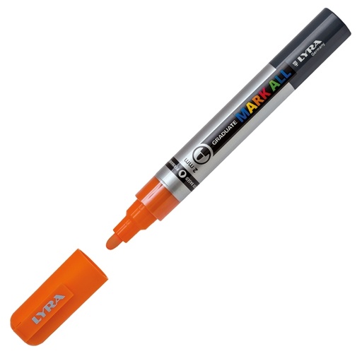[D88930] Marcatore Graduate Mark All punta tonda arancione Lyra