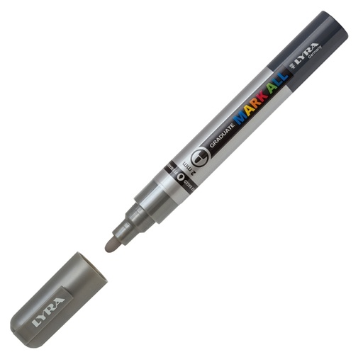 [D88934] Marcatore Graduate Mark All punta tonda argento Lyra