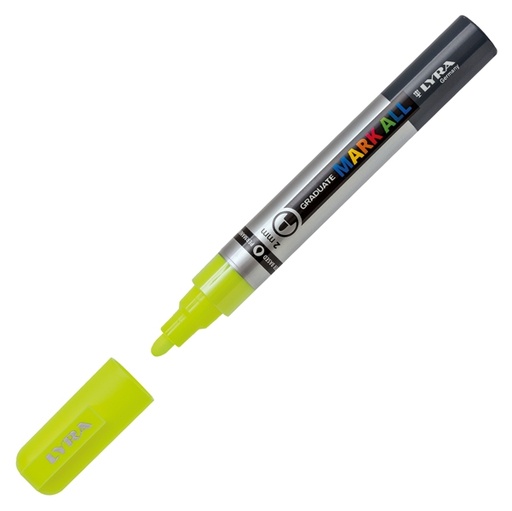 [D88935] Marcatore Graduate Mark All punta tonda giallo fluo Lyra