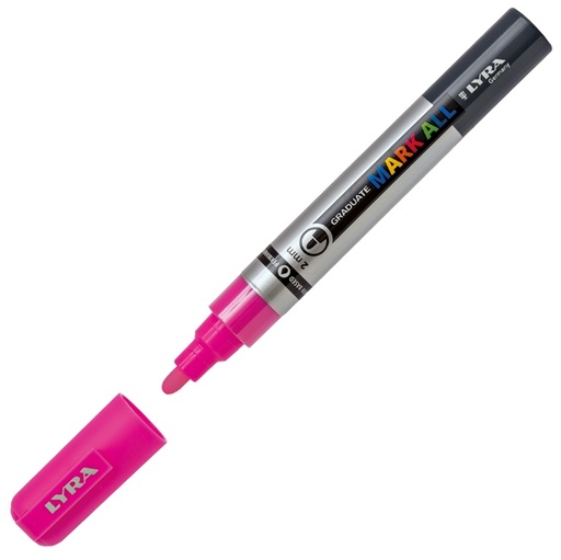[D88938] Marcatore Graduate Mark All punta tonda rosa fluo Lyra
