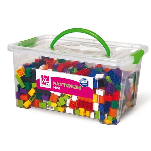 [D88985] Bauletto 580 mattoncini da costruzione Micro in colori assortiti CWR