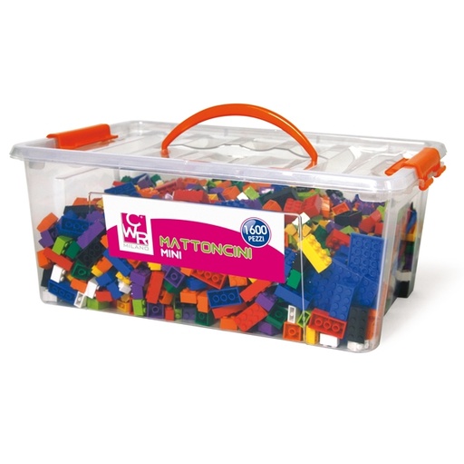 [D88986] Bauletto 1600 mattoncini da costruzione Micro in colori assortiti CWR