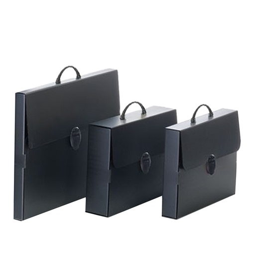[D89091] Valigetta polionda Every Line Total Black 27x37,5cm dorso 5cm Balmar