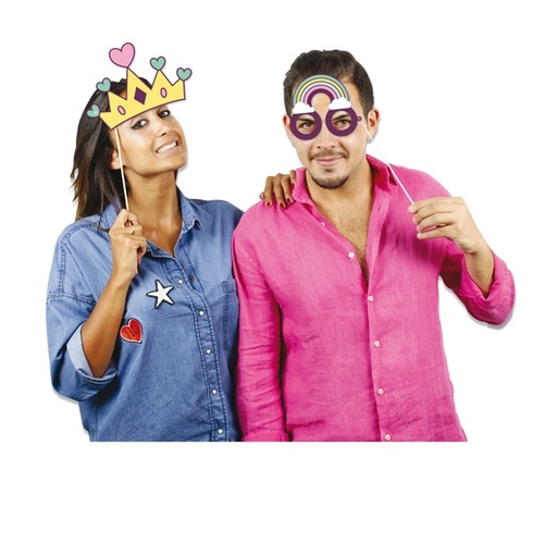 [D89100] Photo Booth Unicorno 8 fantasie Big Party